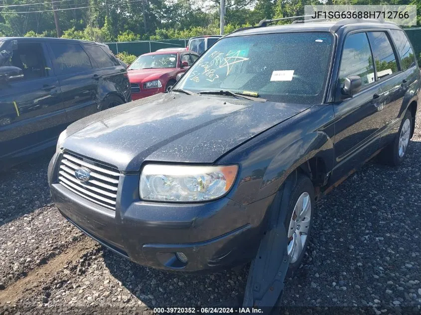 2008 Subaru Forester 2.5X VIN: JF1SG63688H712766 Lot: 39720352