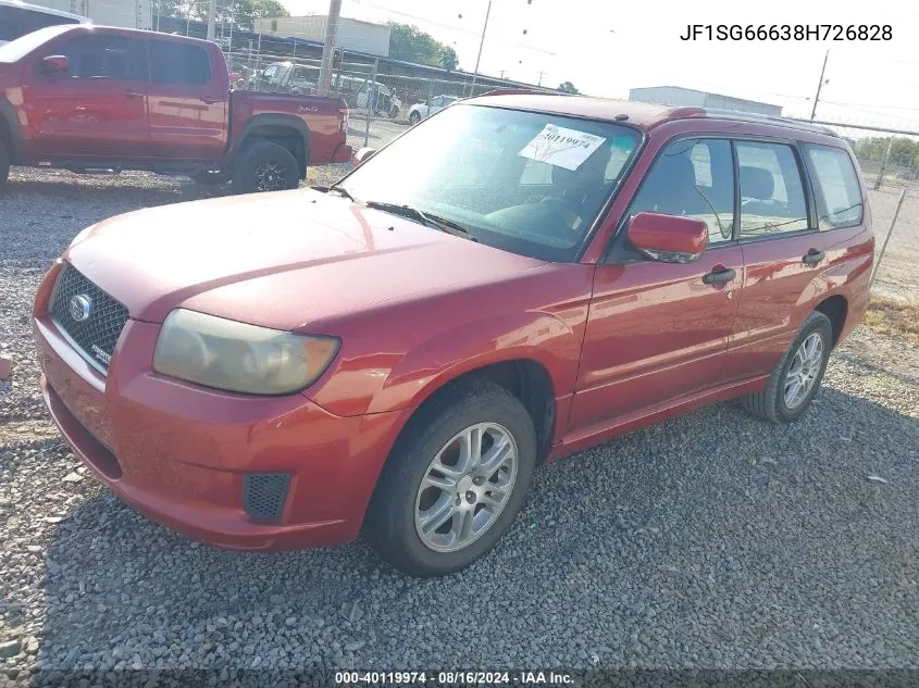 2008 Subaru Forester Sports 2.5X VIN: JF1SG66638H726828 Lot: 40119974