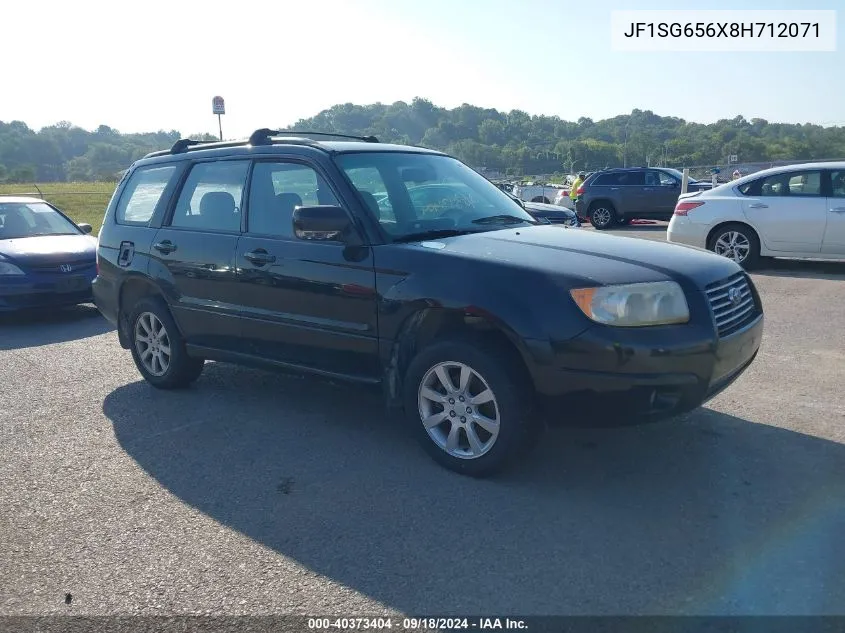 2008 Subaru Forester 2.5X VIN: JF1SG656X8H712071 Lot: 40373404