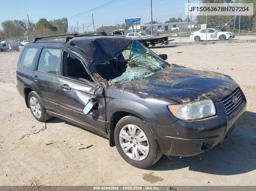 2008 Subaru Forester 2.5X VIN: JF1SG63678H707204 Lot: 40542880