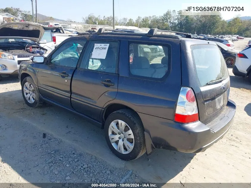 2008 Subaru Forester 2.5X VIN: JF1SG63678H707204 Lot: 40542880