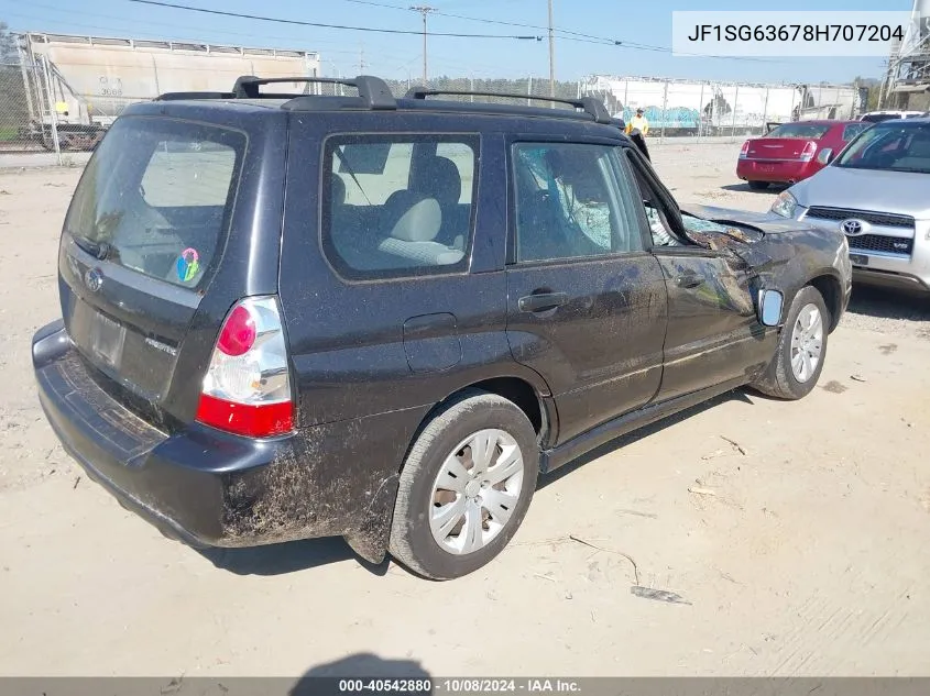 2008 Subaru Forester 2.5X VIN: JF1SG63678H707204 Lot: 40542880