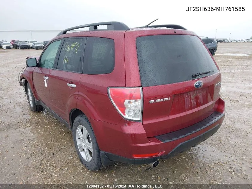 2009 Subaru Forester 2.5X Premium VIN: JF2SH63649H761585 Lot: 12004152