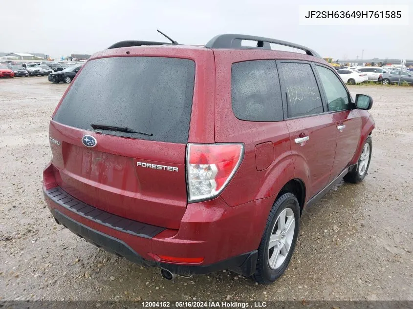 2009 Subaru Forester 2.5X Premium VIN: JF2SH63649H761585 Lot: 12004152