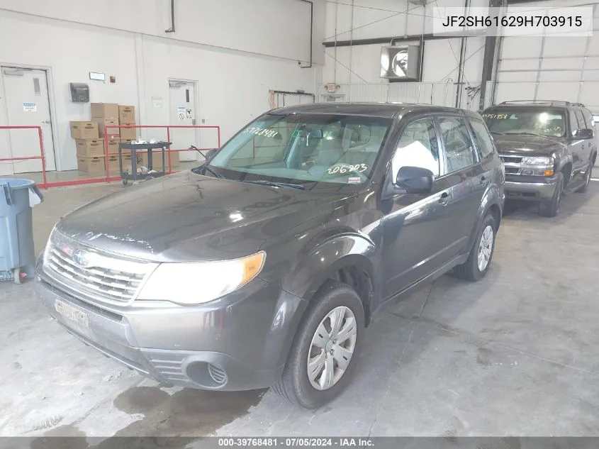 2009 Subaru Forester 2.5X VIN: JF2SH61629H703915 Lot: 39768481