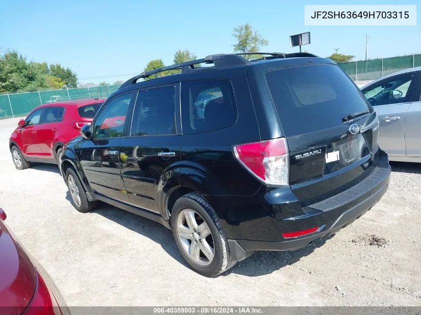 2009 Subaru Forester 2.5X VIN: JF2SH63649H703315 Lot: 40359503