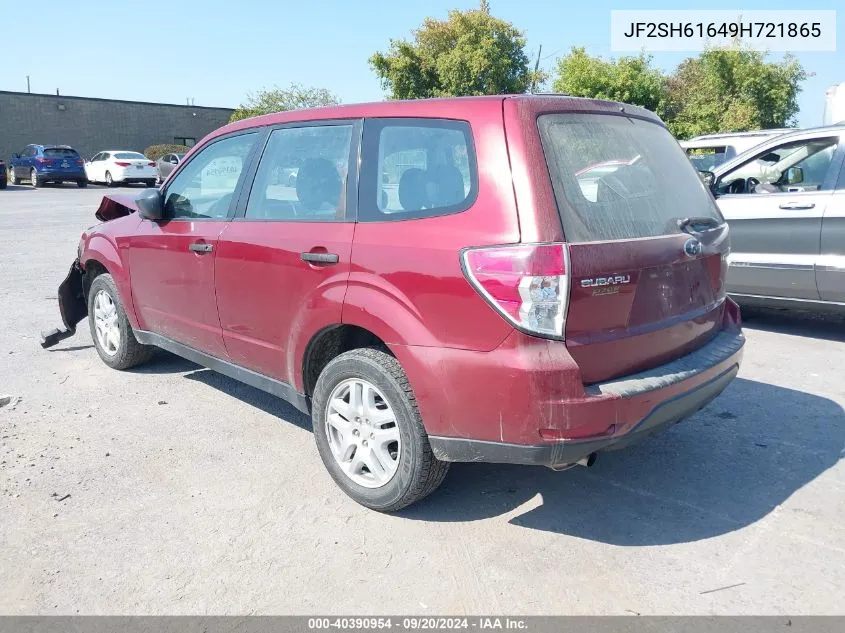 2009 Subaru Forester 2.5X VIN: JF2SH61649H721865 Lot: 40390954