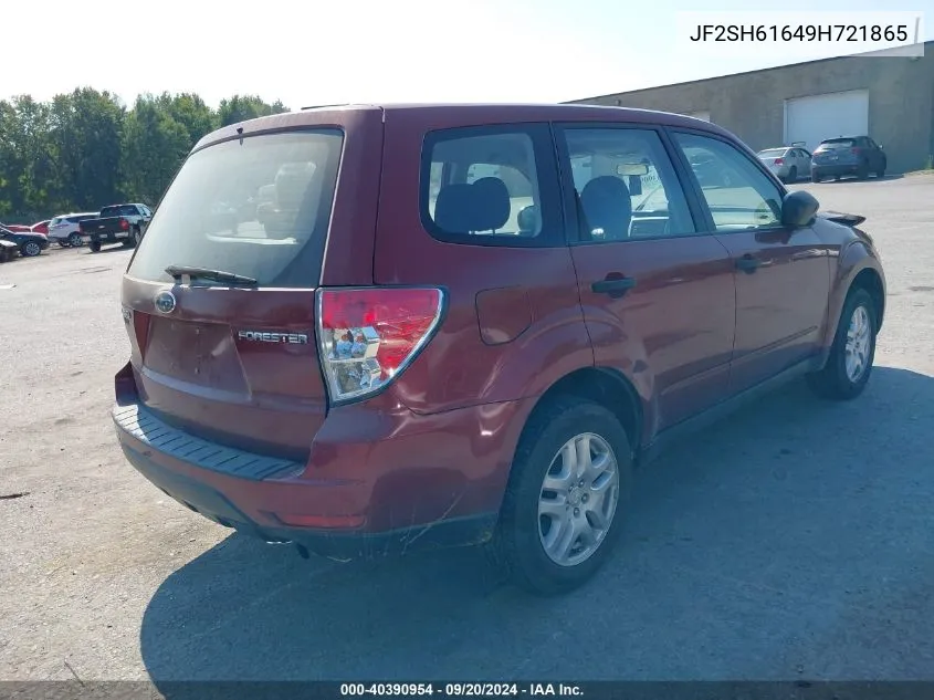 2009 Subaru Forester 2.5X VIN: JF2SH61649H721865 Lot: 40390954