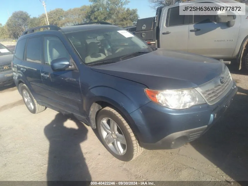 2009 Subaru Forester 2.5X VIN: JF2SH636X9H777872 Lot: 40422246