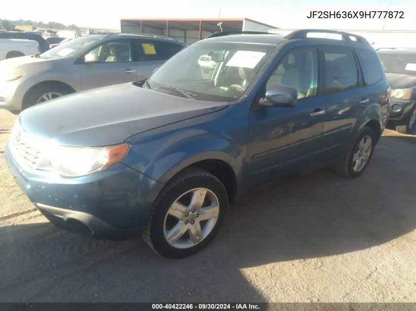 2009 Subaru Forester 2.5X VIN: JF2SH636X9H777872 Lot: 40422246