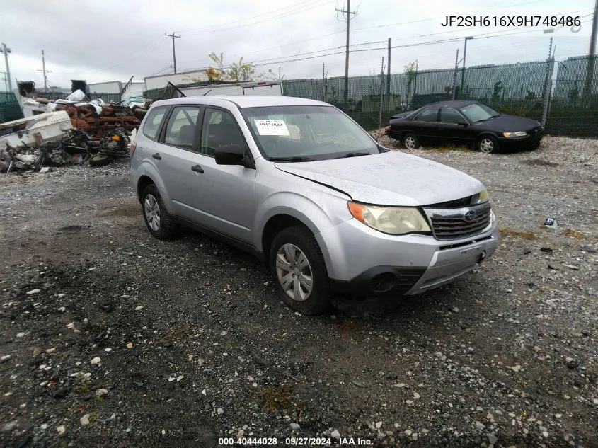 2009 Subaru Forester 2.5X VIN: JF2SH616X9H748486 Lot: 40444028