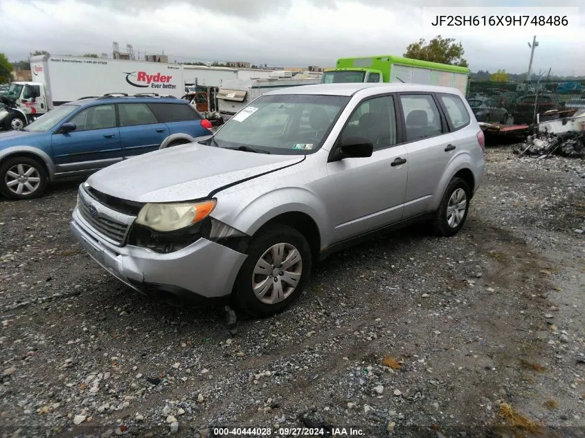 2009 Subaru Forester 2.5X VIN: JF2SH616X9H748486 Lot: 40444028