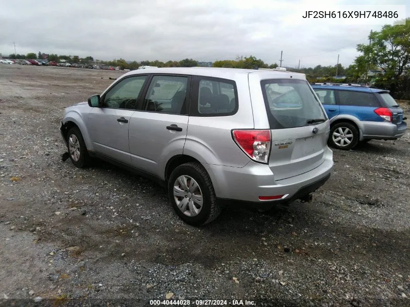 2009 Subaru Forester 2.5X VIN: JF2SH616X9H748486 Lot: 40444028