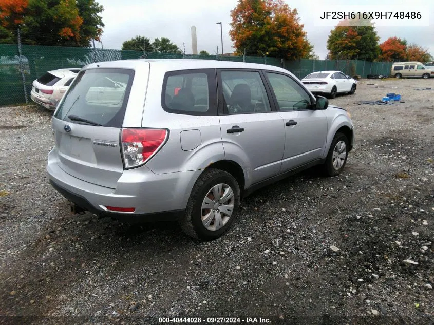 2009 Subaru Forester 2.5X VIN: JF2SH616X9H748486 Lot: 40444028