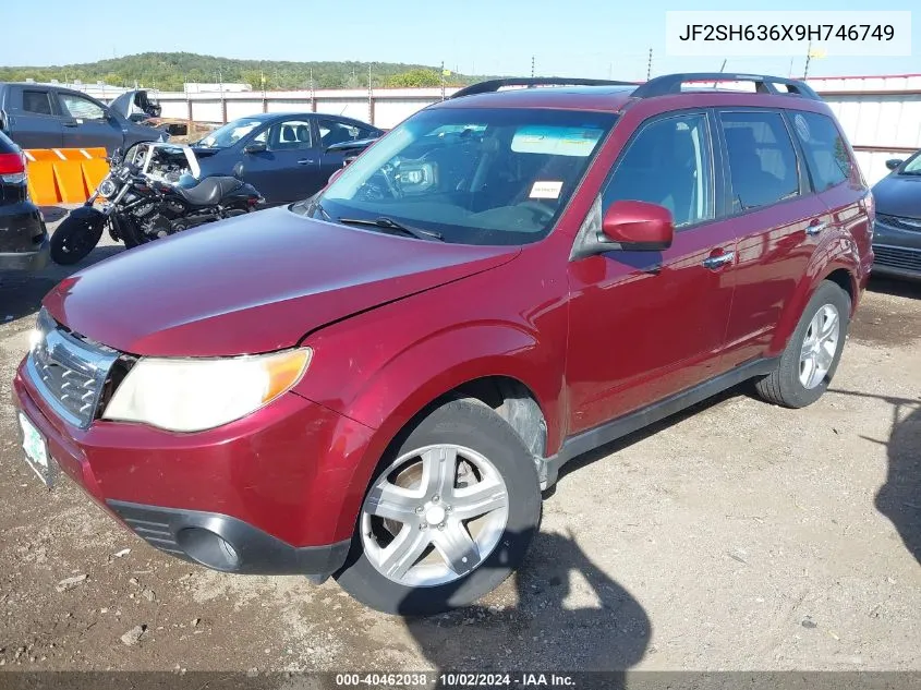 2009 Subaru Forester 2.5X VIN: JF2SH636X9H746749 Lot: 40462038