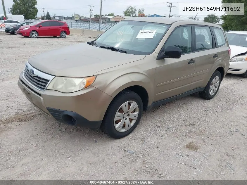 2009 Subaru Forester 2.5X VIN: JF2SH61649H711692 Lot: 40467464