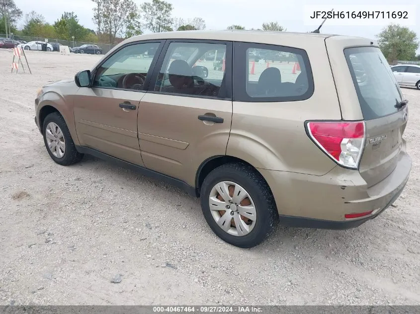 2009 Subaru Forester 2.5X VIN: JF2SH61649H711692 Lot: 40467464