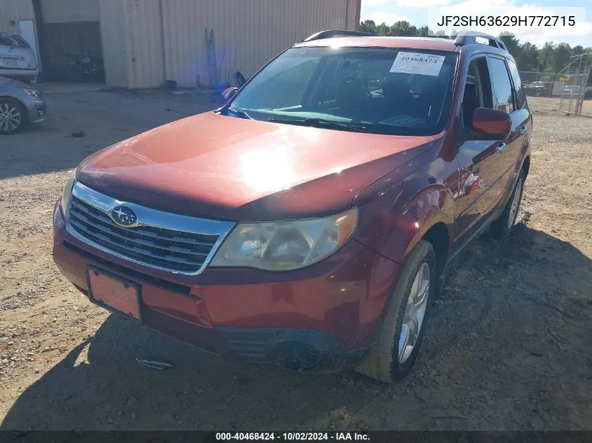 2009 Subaru Forester 2.5X VIN: JF2SH63629H772715 Lot: 40468424