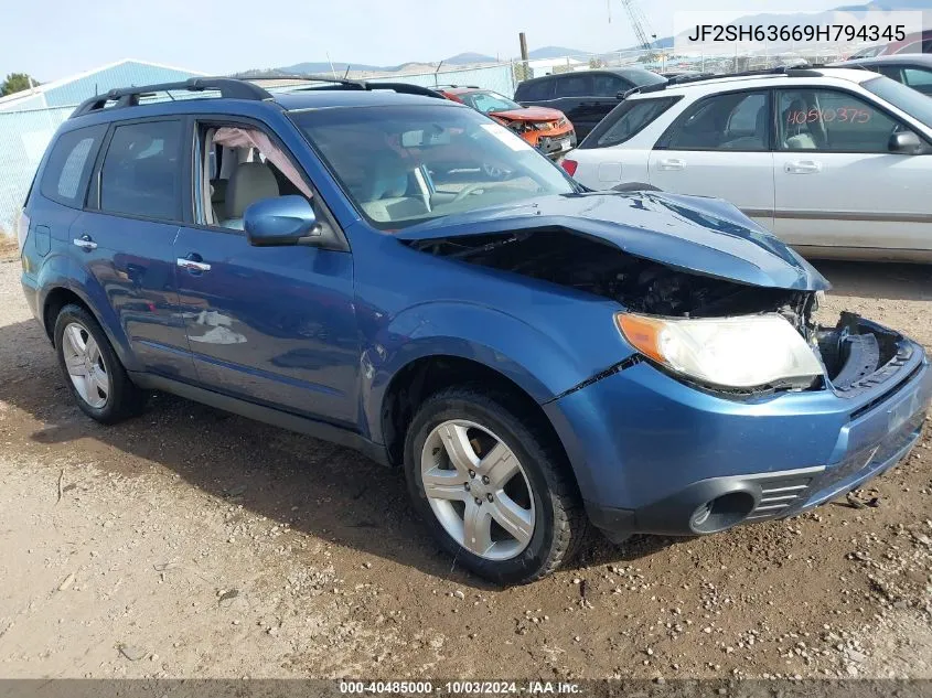 2009 Subaru Forester 2.5X VIN: JF2SH63669H794345 Lot: 40485000