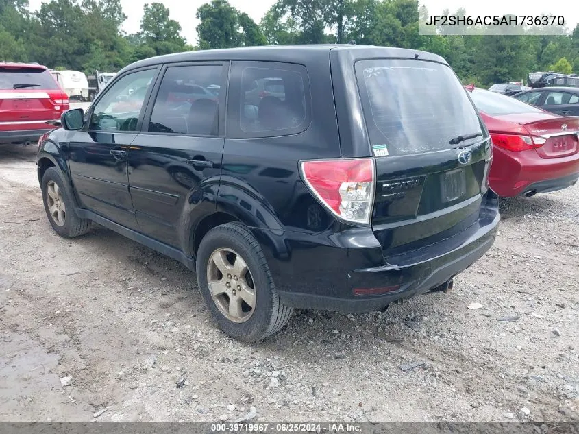 2010 Subaru Forester 2.5X VIN: JF2SH6AC5AH736370 Lot: 39719967