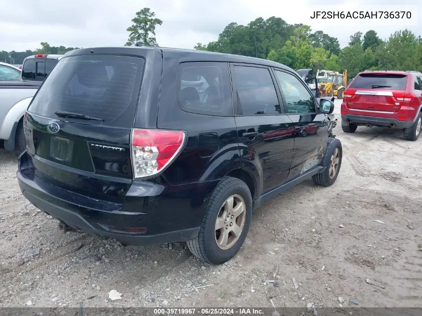 2010 Subaru Forester 2.5X VIN: JF2SH6AC5AH736370 Lot: 39719967