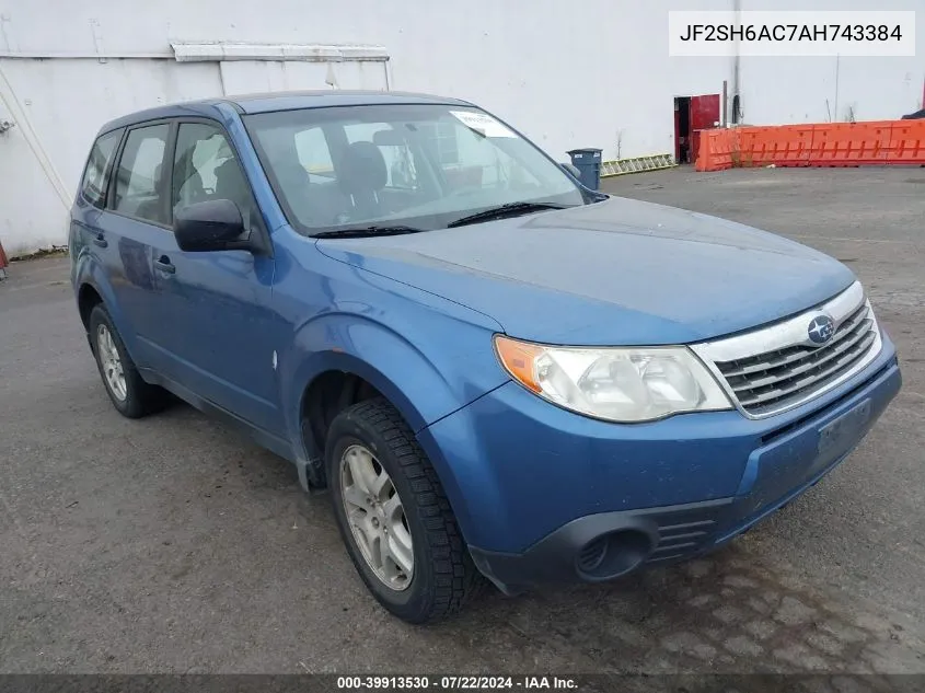 2010 Subaru Forester 2.5X VIN: JF2SH6AC7AH743384 Lot: 39913530