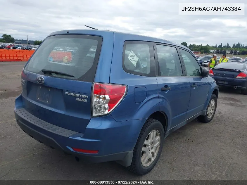 2010 Subaru Forester 2.5X VIN: JF2SH6AC7AH743384 Lot: 39913530