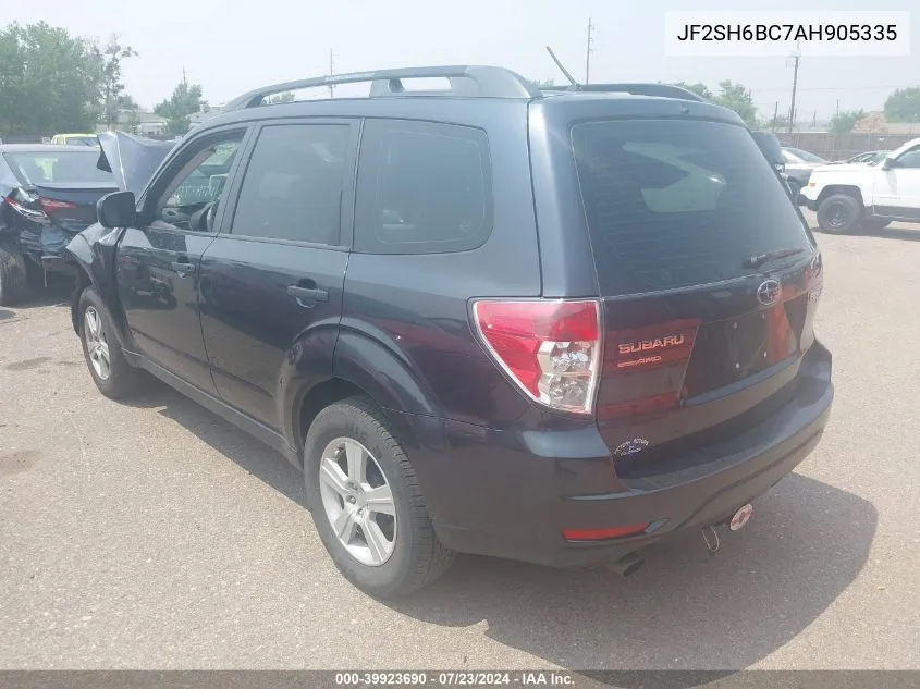 2010 Subaru Forester 2.5X VIN: JF2SH6BC7AH905335 Lot: 39923690