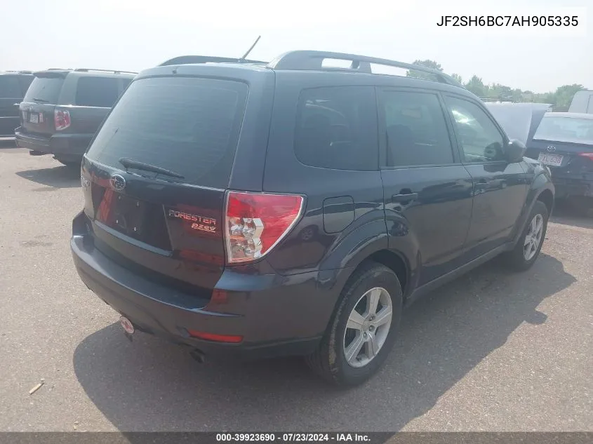 2010 Subaru Forester 2.5X VIN: JF2SH6BC7AH905335 Lot: 39923690