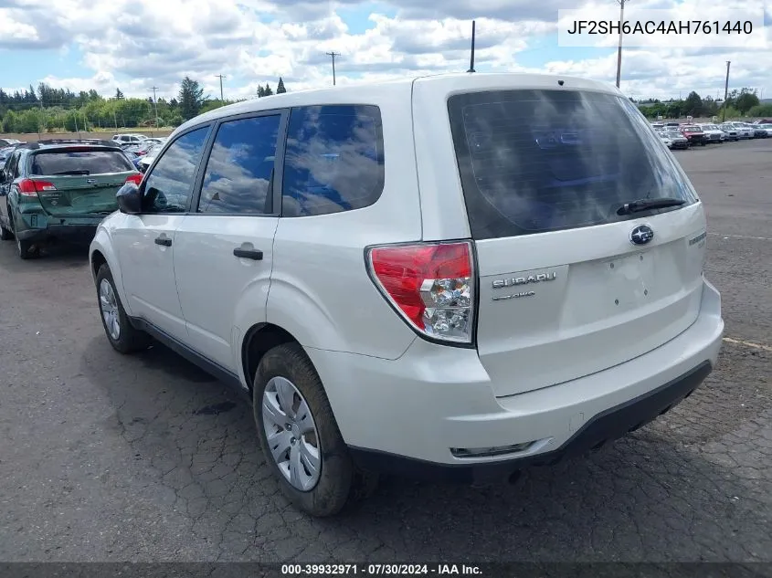 2010 Subaru Forester 2.5X VIN: JF2SH6AC4AH761440 Lot: 39932971