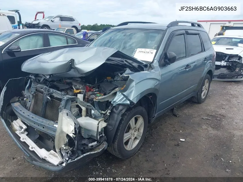 2010 Subaru Forester 2.5X VIN: JF2SH6BC6AG903663 Lot: 39941878