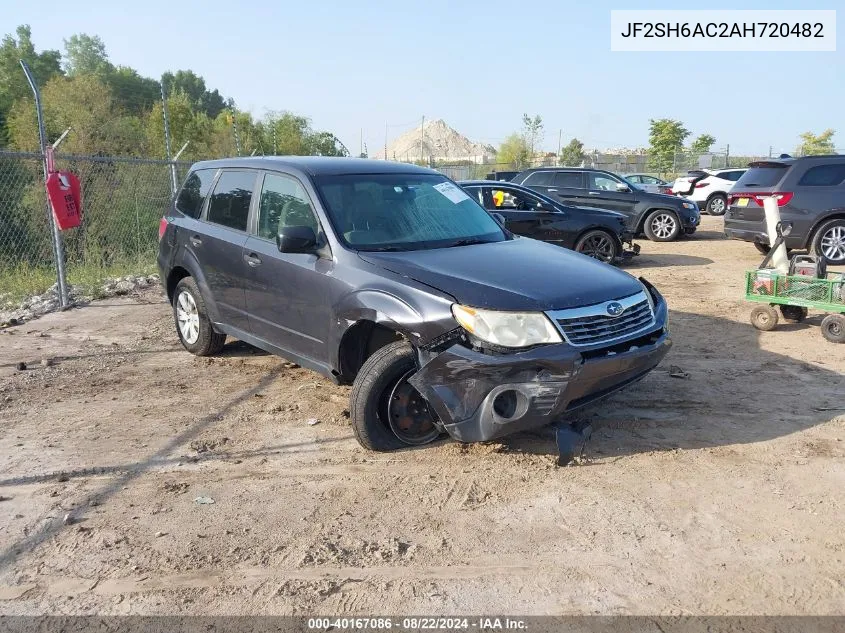 2010 Subaru Forester 2.5X VIN: JF2SH6AC2AH720482 Lot: 40167086