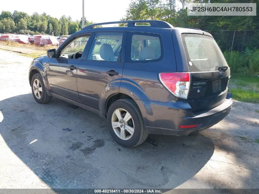 2010 Subaru Forester 2.5X VIN: JF2SH6BC4AH780553 Lot: 40218411