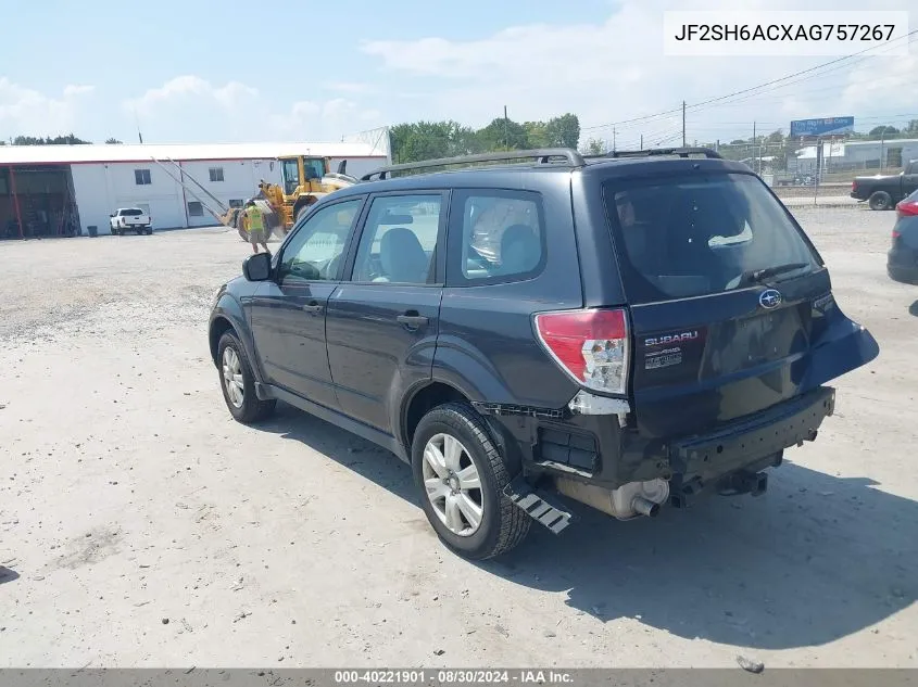 2010 Subaru Forester 2.5X VIN: JF2SH6ACXAG757267 Lot: 40221901