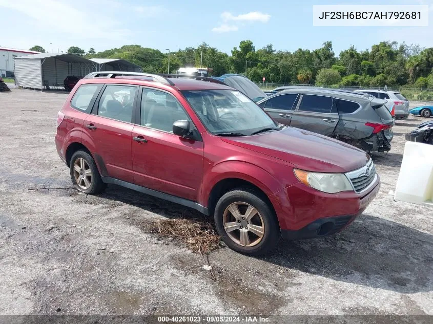 2010 Subaru Forester Xs VIN: JF2SH6BC7AH792681 Lot: 40261023