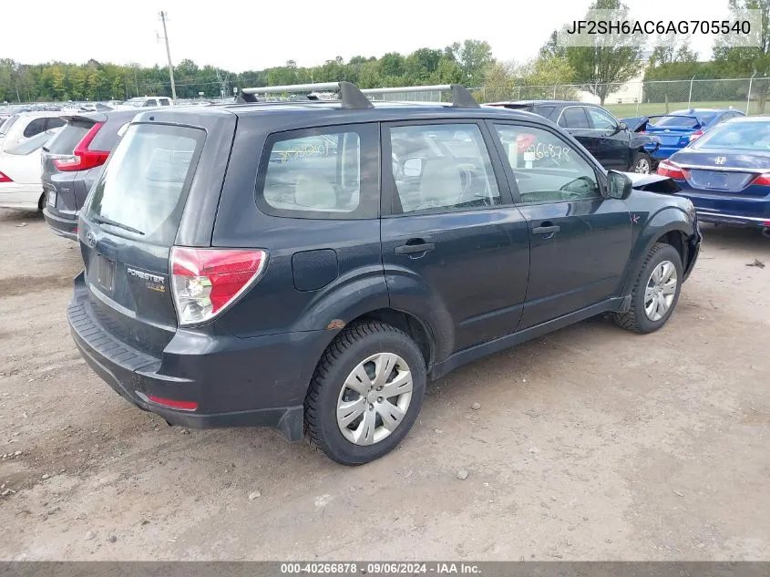 2010 Subaru Forester 2.5X VIN: JF2SH6AC6AG705540 Lot: 40266878