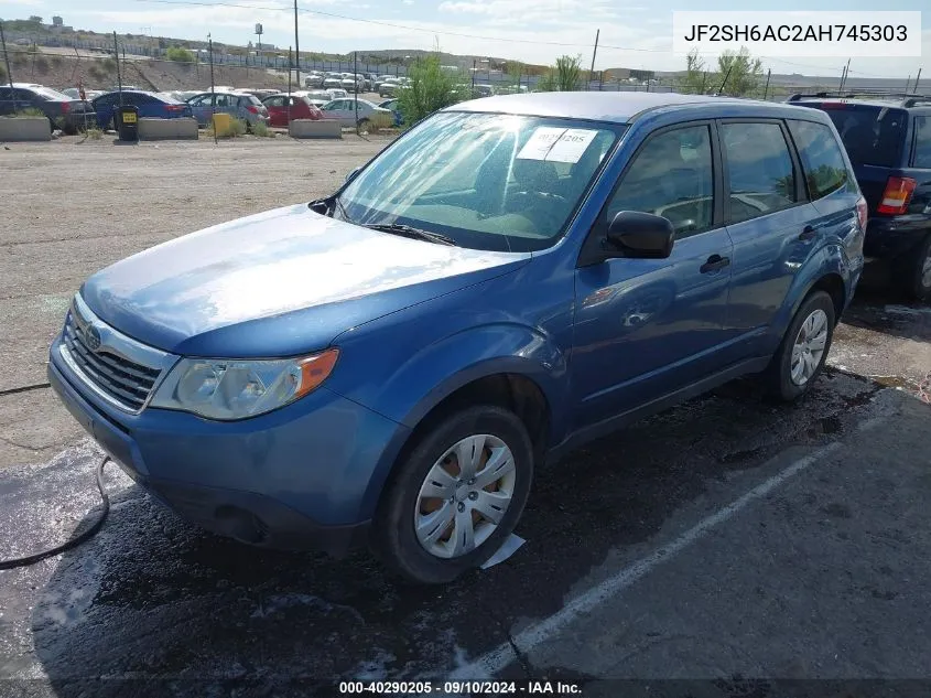 2010 Subaru Forester 2.5X VIN: JF2SH6AC2AH745303 Lot: 40290205