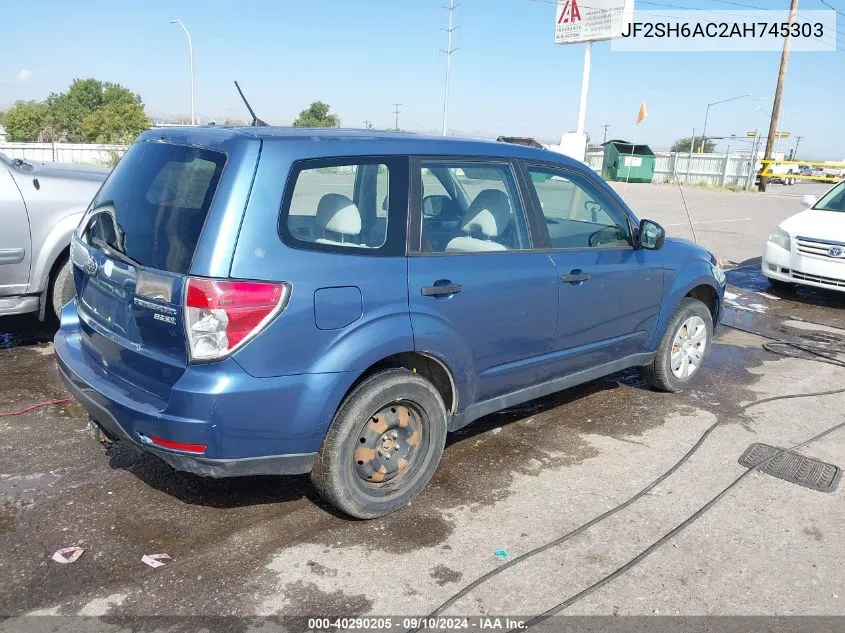 2010 Subaru Forester 2.5X VIN: JF2SH6AC2AH745303 Lot: 40290205