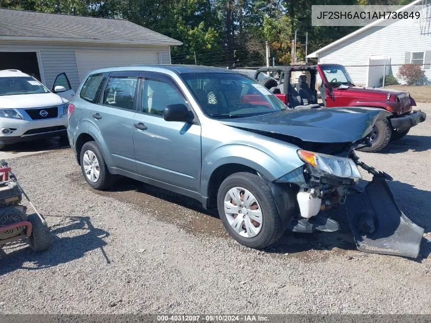 2010 Subaru Forester 2.5X VIN: JF2SH6AC1AH736849 Lot: 40312097