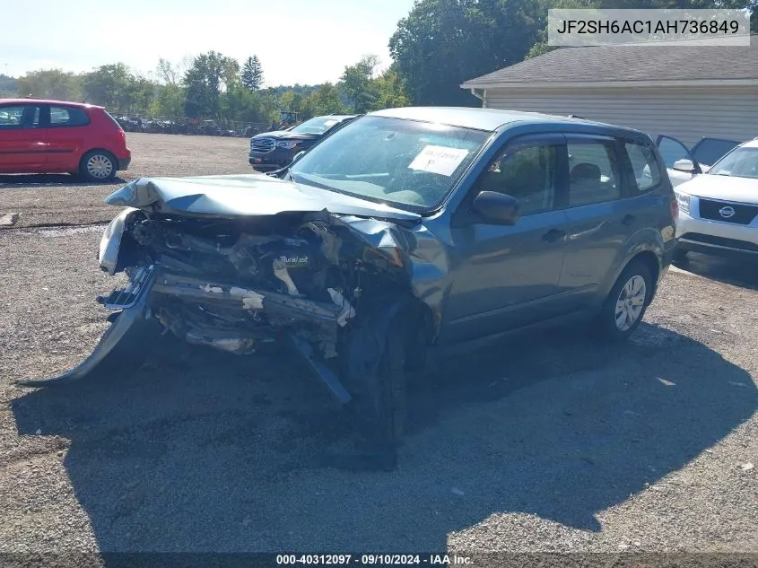 2010 Subaru Forester 2.5X VIN: JF2SH6AC1AH736849 Lot: 40312097