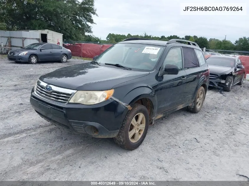 2010 Subaru Forester 2.5X VIN: JF2SH6BC0AG769264 Lot: 40312649