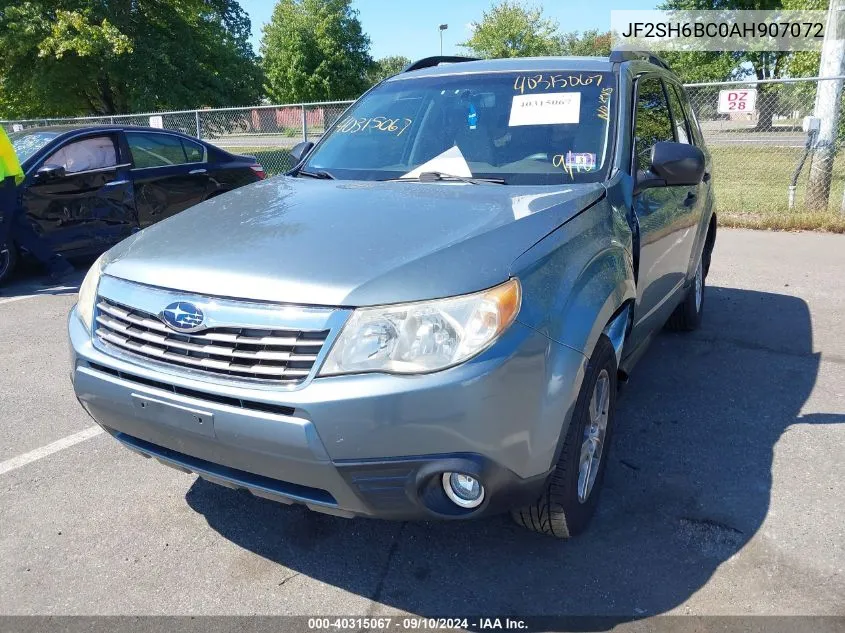 2010 Subaru Forester 2.5X VIN: JF2SH6BC0AH907072 Lot: 40315067