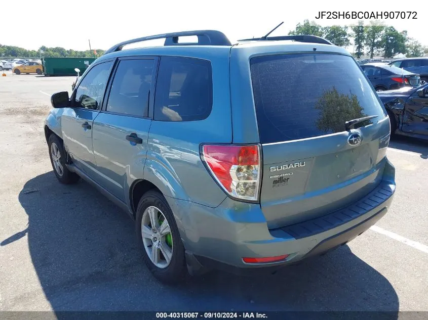 2010 Subaru Forester 2.5X VIN: JF2SH6BC0AH907072 Lot: 40315067