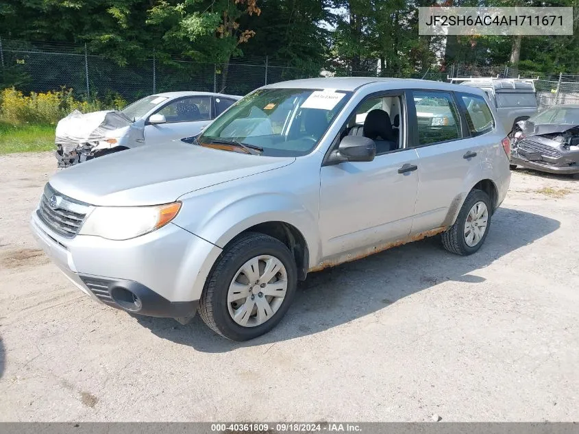 2010 Subaru Forester 2.5X VIN: JF2SH6AC4AH711671 Lot: 40361809