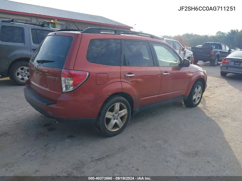 2010 Subaru Forester 2.5X Premium VIN: JF2SH6CC0AG711251 Lot: 40373560