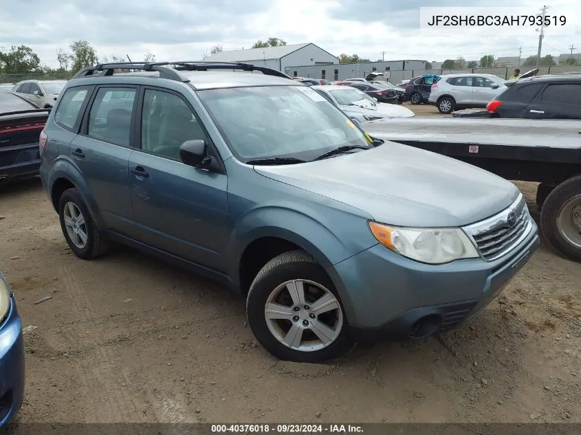 2010 Subaru Forester Xs VIN: JF2SH6BC3AH793519 Lot: 40376018