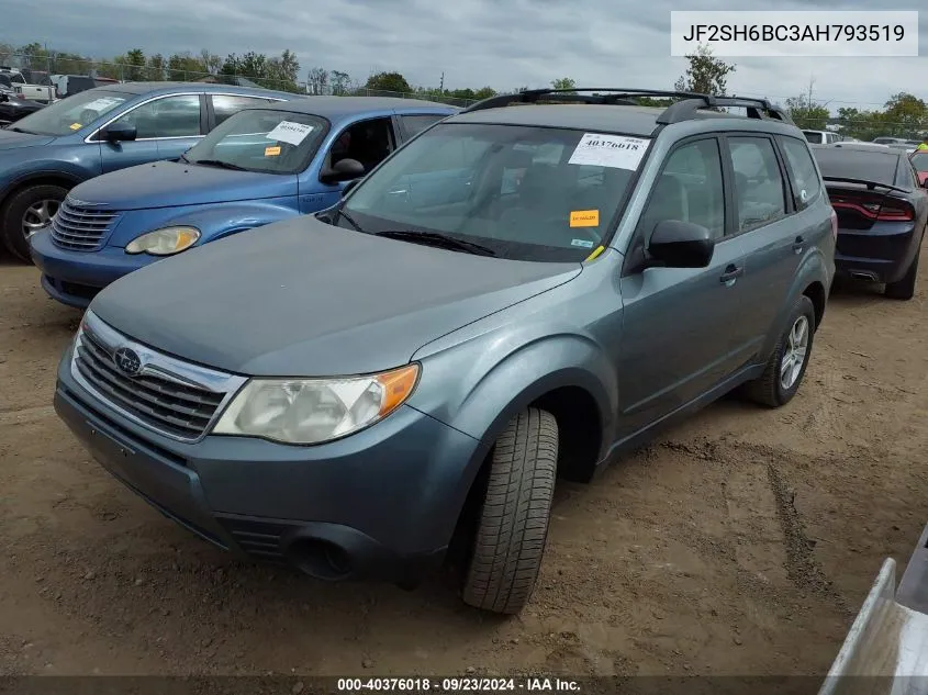 2010 Subaru Forester Xs VIN: JF2SH6BC3AH793519 Lot: 40376018