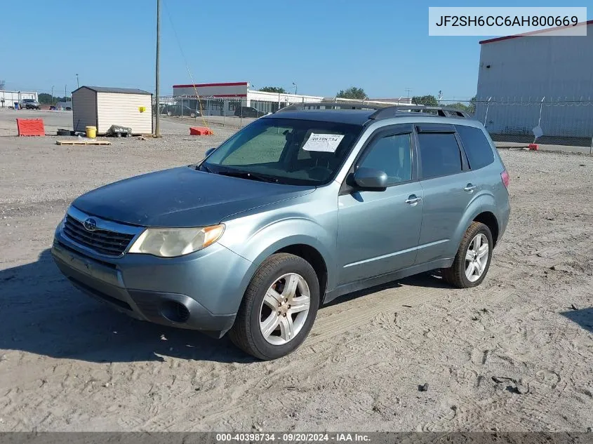 2010 Subaru Forester 2.5X Premium VIN: JF2SH6CC6AH800669 Lot: 40398734