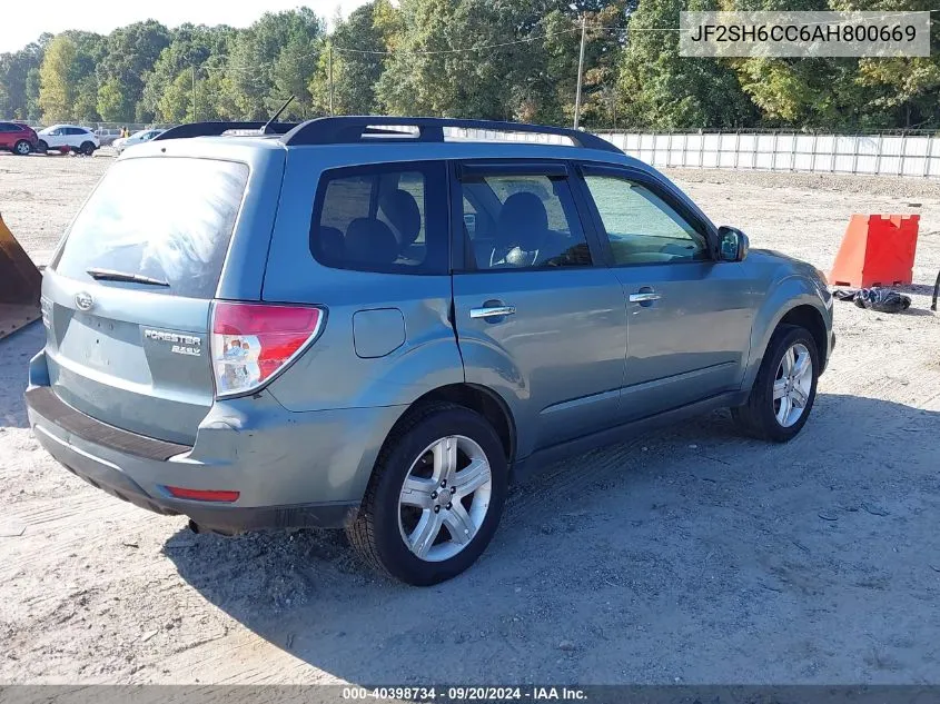 2010 Subaru Forester 2.5X Premium VIN: JF2SH6CC6AH800669 Lot: 40398734