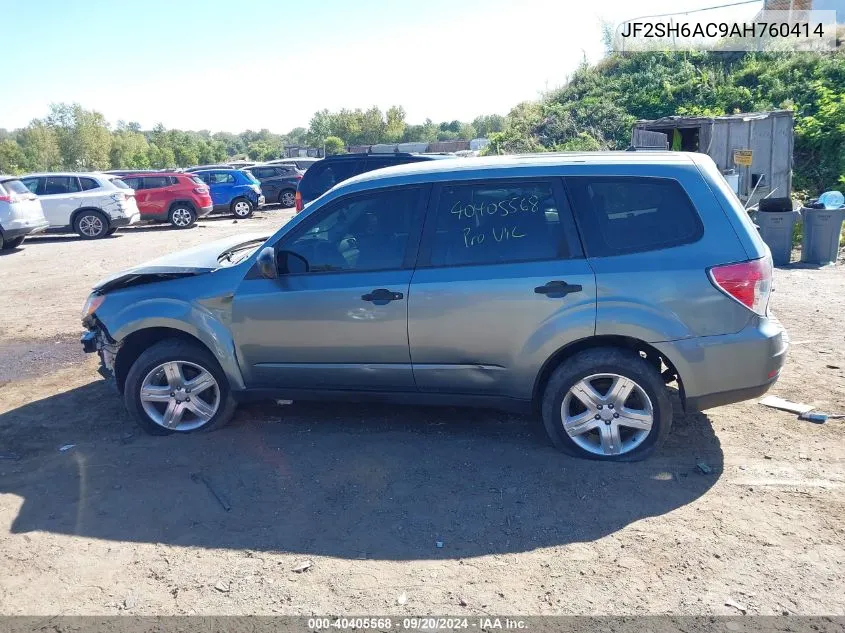 2010 Subaru Forester 2.5X VIN: JF2SH6AC9AH760414 Lot: 40405568